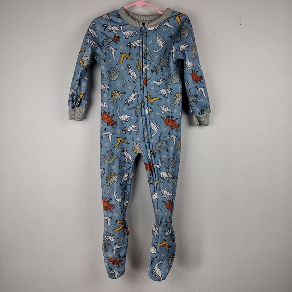 Mon Petit Dinosaur Print Fleece One Piece - Picture 1 of 8